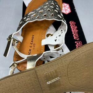 Rock & Candy Silver and White Sandals